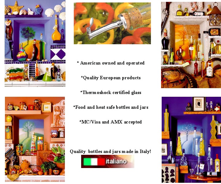 food quality glass bottles and glass jars