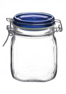 BORMIOLI ROCCO BLUE TOP FIDO 750 ML (25 OZ) HERMETIC JAR - $3.75 PER JAR