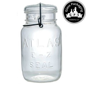 Antique glass jar - Hazel Atlas